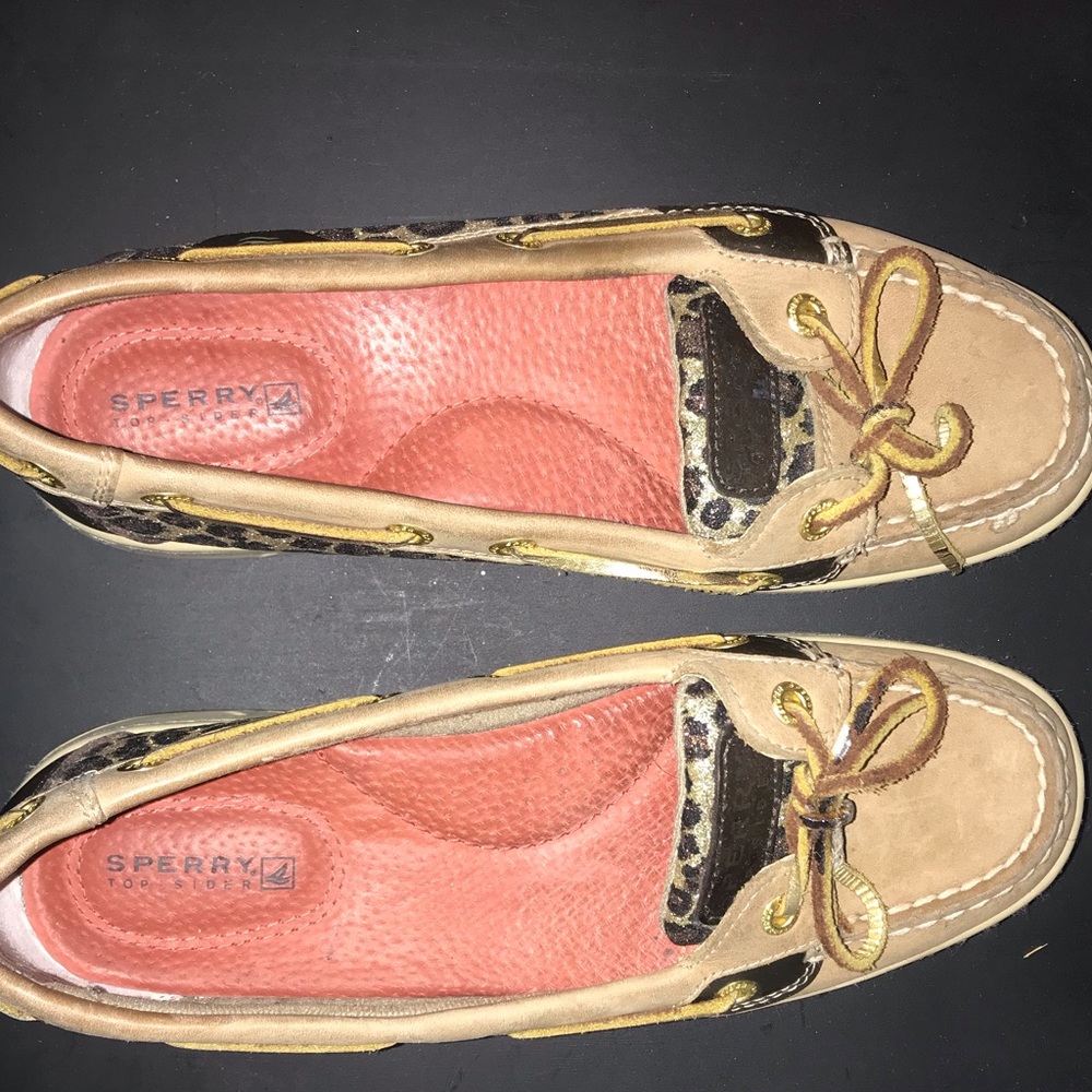 Sperry Top siders- Leopard Print (EUC)
